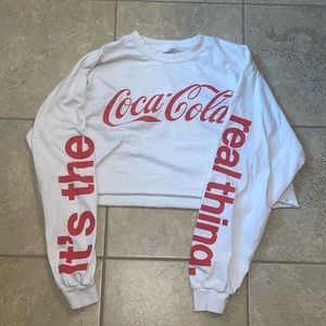 coca-cola long sleeve crop top